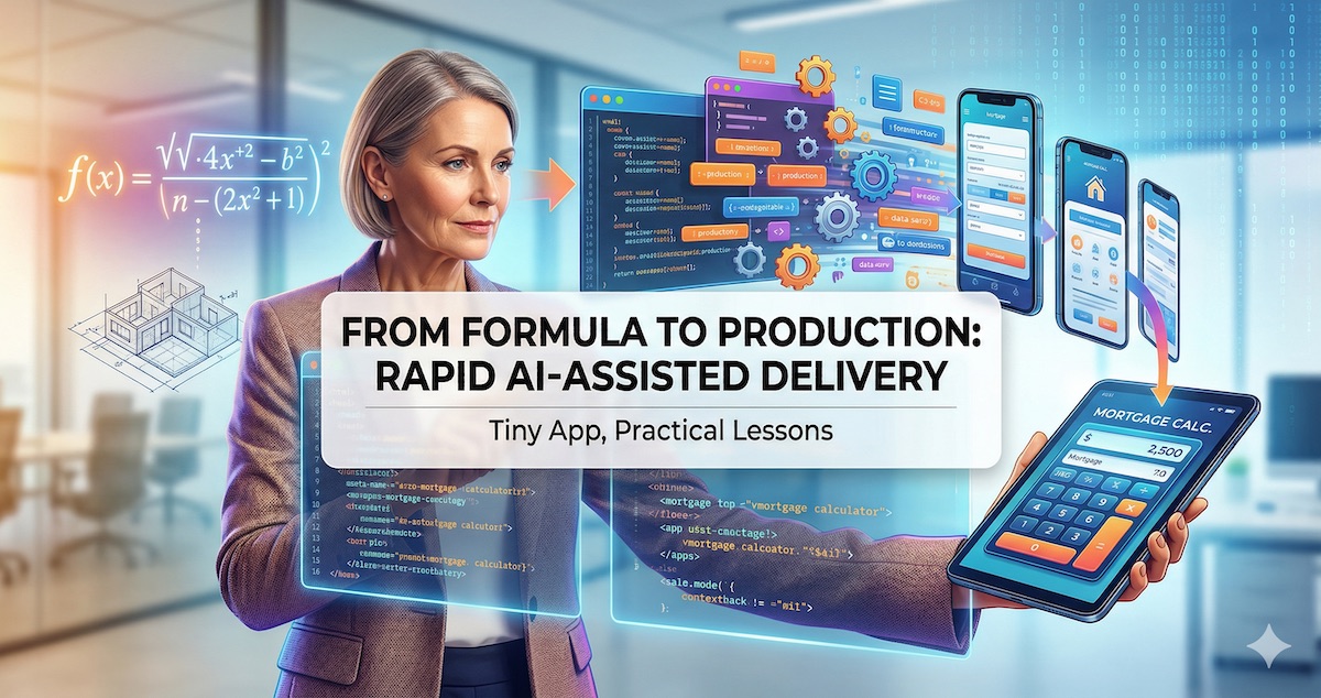 From formula to production in a few hours: what a tiny mortgage app taught me about AI-assisted delivery