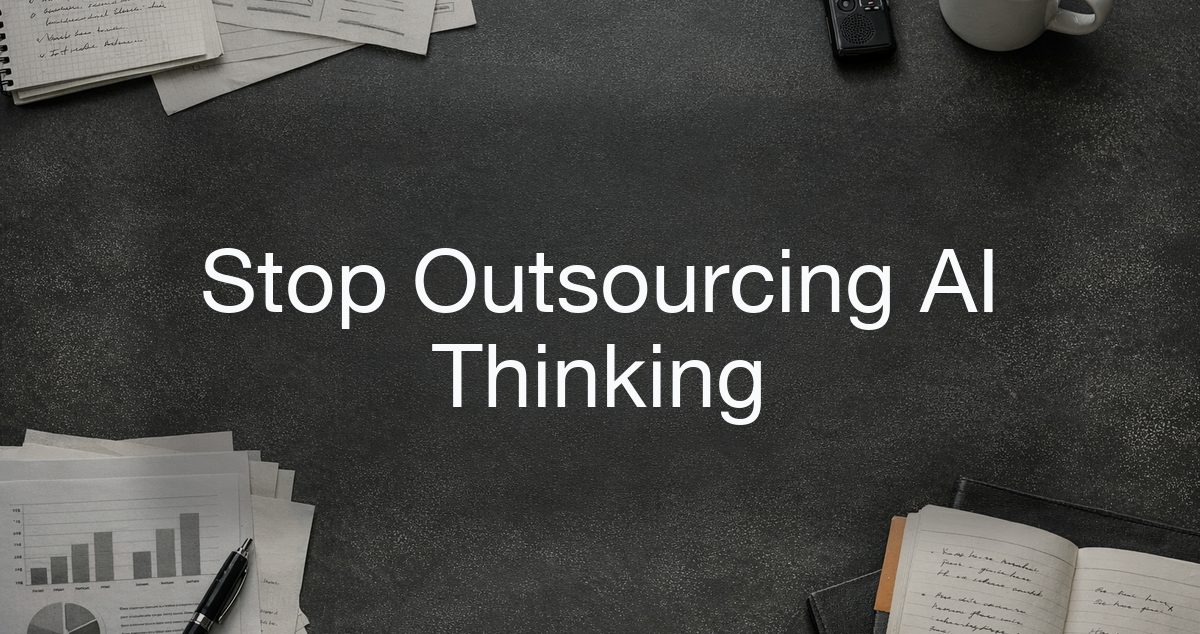 Stop Outsourcing AI Thinking