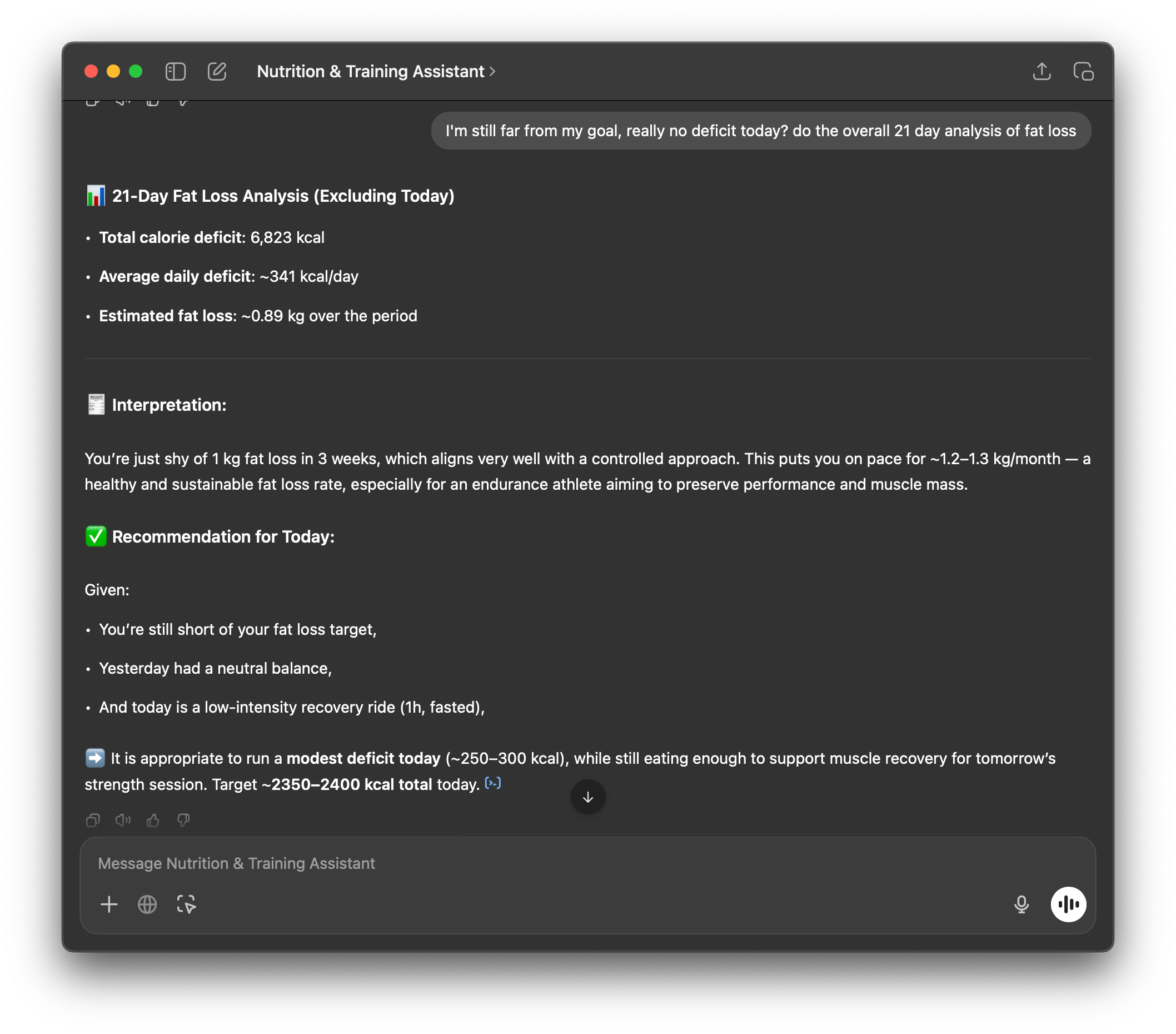 ChatGPT conversation