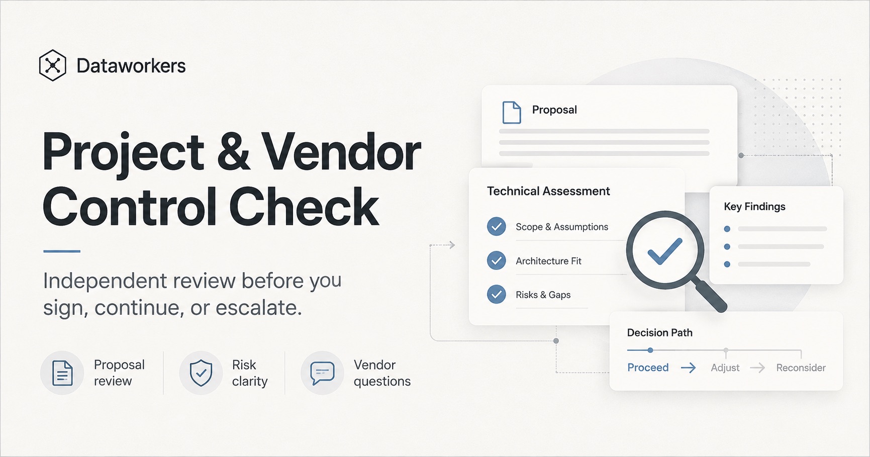 Project & Vendor Control Check service cover